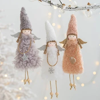 Anioł Lalka Ozdoby Wesoły boże Narodzenie Ozdoby dla Domu Garland Christmas Tree Decor Navidad Prezent na Nowy Rok