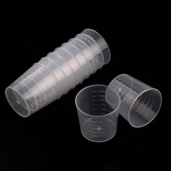 Dostępne 20 sztuk 30 ml Plastikowy Przezroczysty miarki Ze Skalami Dla Żywice Silikonowe Formy Narzędzia Jubilerskie Narzędzia