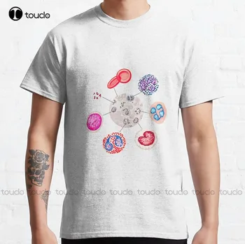Komórki krwi. Krwinki czerwone. Leukocyty, bazofilów, płytki krwi, trombocyty, neutrofile, limfocyty b, monocyty, eozynofile.T-shirt z napisem Neuroscience
