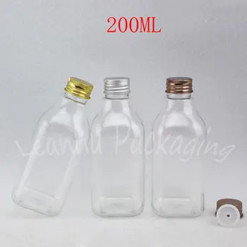 Pokrywa aluminiowa przezroczystej plastikowej butelce o pojemności 200 ml, 200 ml Żel pod prysznic /Toner/ Balsamu do butelkowania, Pusty pojemnik Kosmetyczny