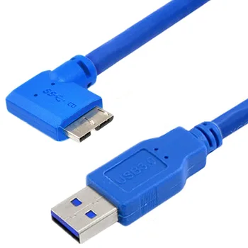 USB 3.0 A wtyczka do Micro 90 stopni łokcia lewego i prawego boku zginanie przenośny dysk twardy kabel do aparatu cyfrowego kabel do transmisji danych 0,3 M