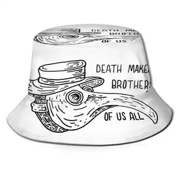 Śmierć czyni nas wszystkich braćmi Koreański Panie Meble kapelusz od słońca Czapka-wiadro Zaraza Śmierć Brat Hardcore Hxc Punk Steampunk nie Żyje